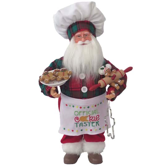 Santa's Workshop 15" Cookie Tasting Claus Figurine By Santasworkshop | 8" x 6" x 16" | Michaels®